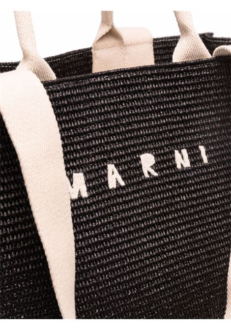 rafia tote bag woman black MARNI | SHMQ0034U1 P3860Z1Q44